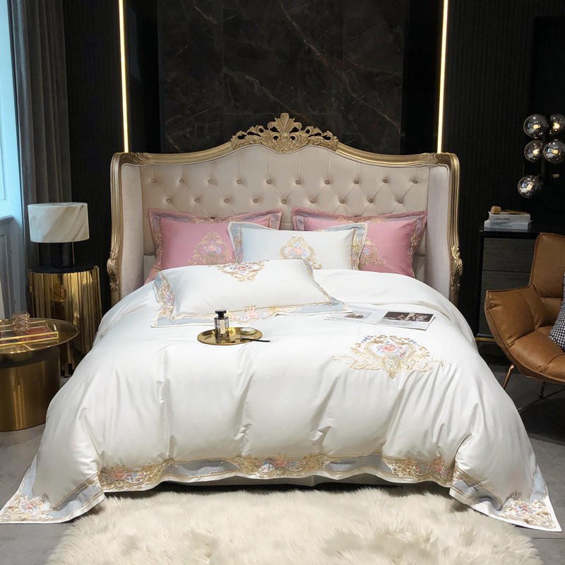 Luxurious bedroom with Louis Duvet Cover Set (Egyptian Cotton 1000TC) featuring elegant design and sophisticated decor.
