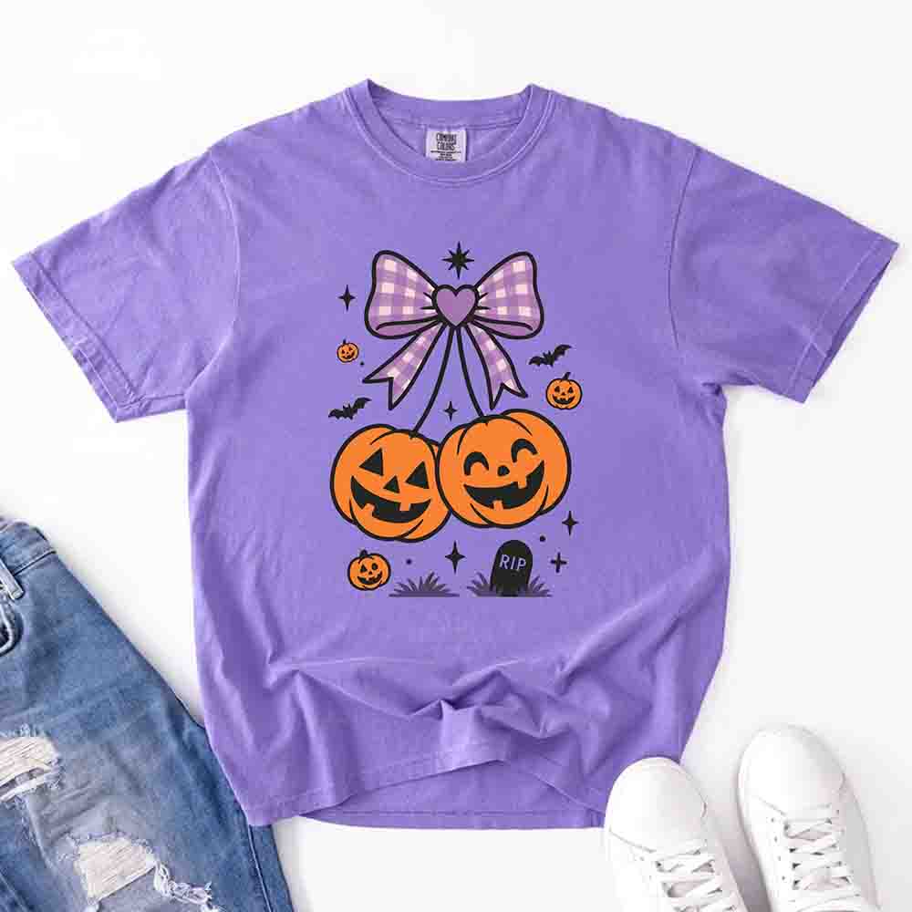 Halloween Cherries Comfort Colors Shirt – Trendy Pumpkin Tee