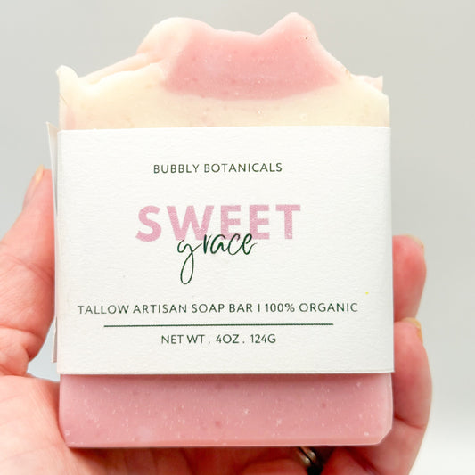 Handcrafted Tallow Soap -Sweet Grace Type | Citrusy Floral Scent