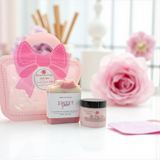 Clean and Cozy Tallow Gift Set – Natural Soap and Lotion