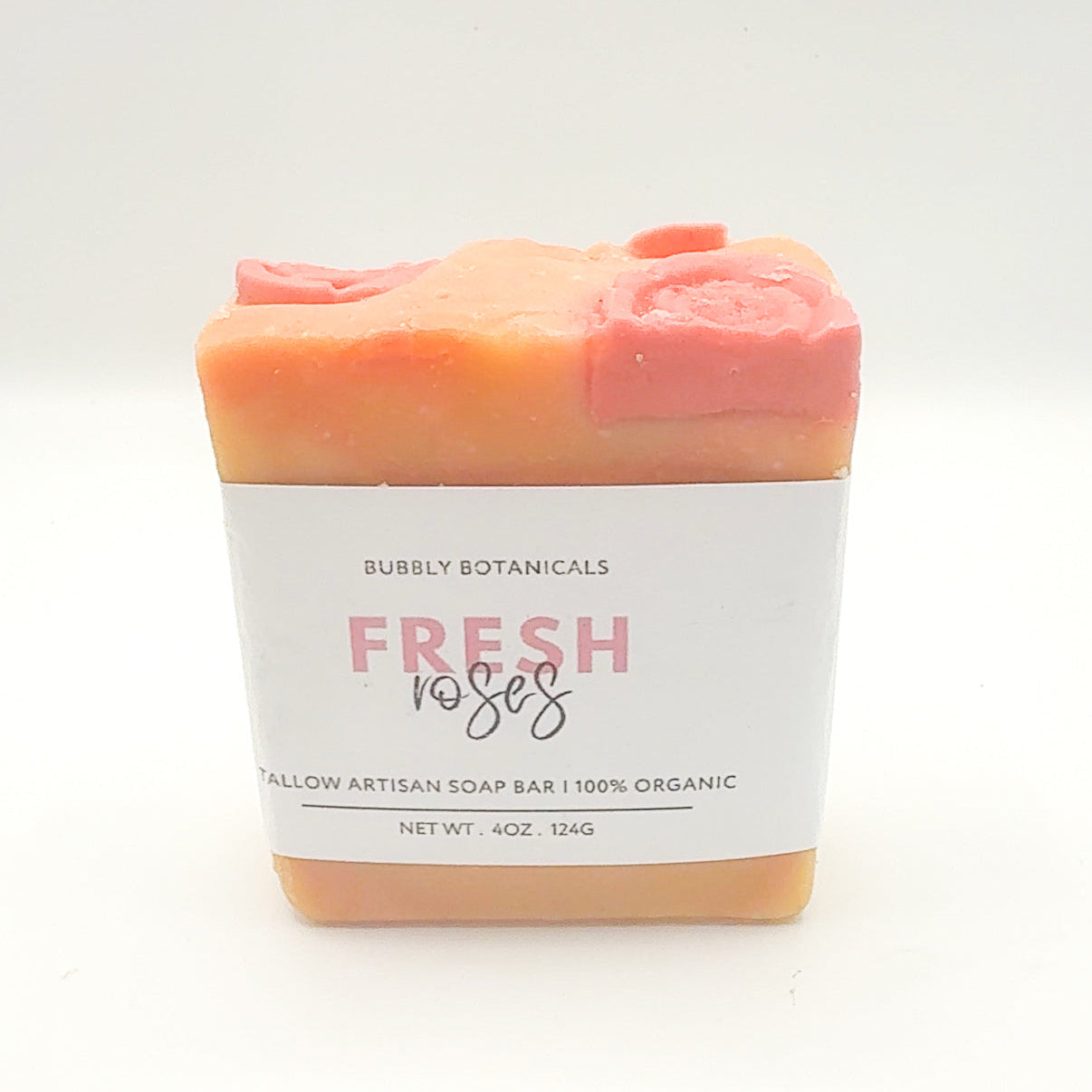 Handcrafted Tallow Soap - Fresh Roses | Romantic, Floral Scent