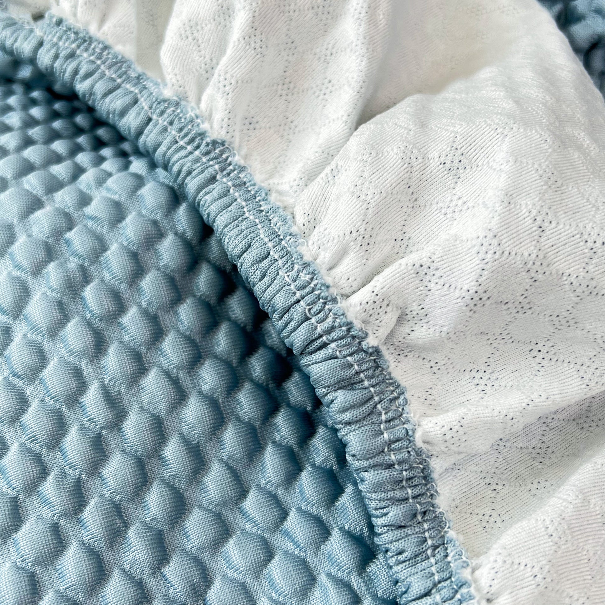 Cooling Stretch Sofa Seat Cushion Covers, Slip Covers for Cushions, Universal Couch Cushion Protector with cooling fabric close-up