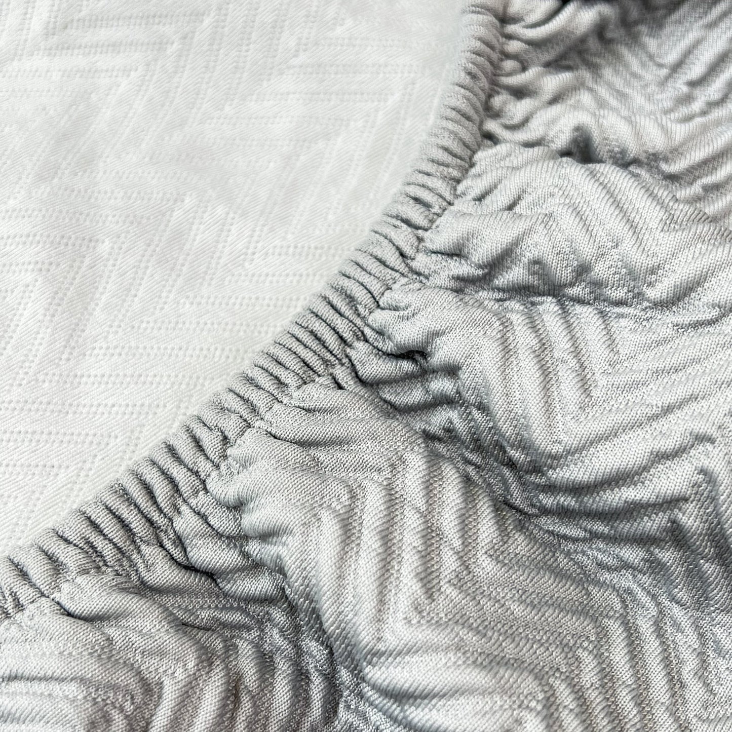 Cooling Stretchy Replacement Couch Cushion Covers for Sectional, Individual Couch Seat Cushion Covers in ice silk fabric close-up