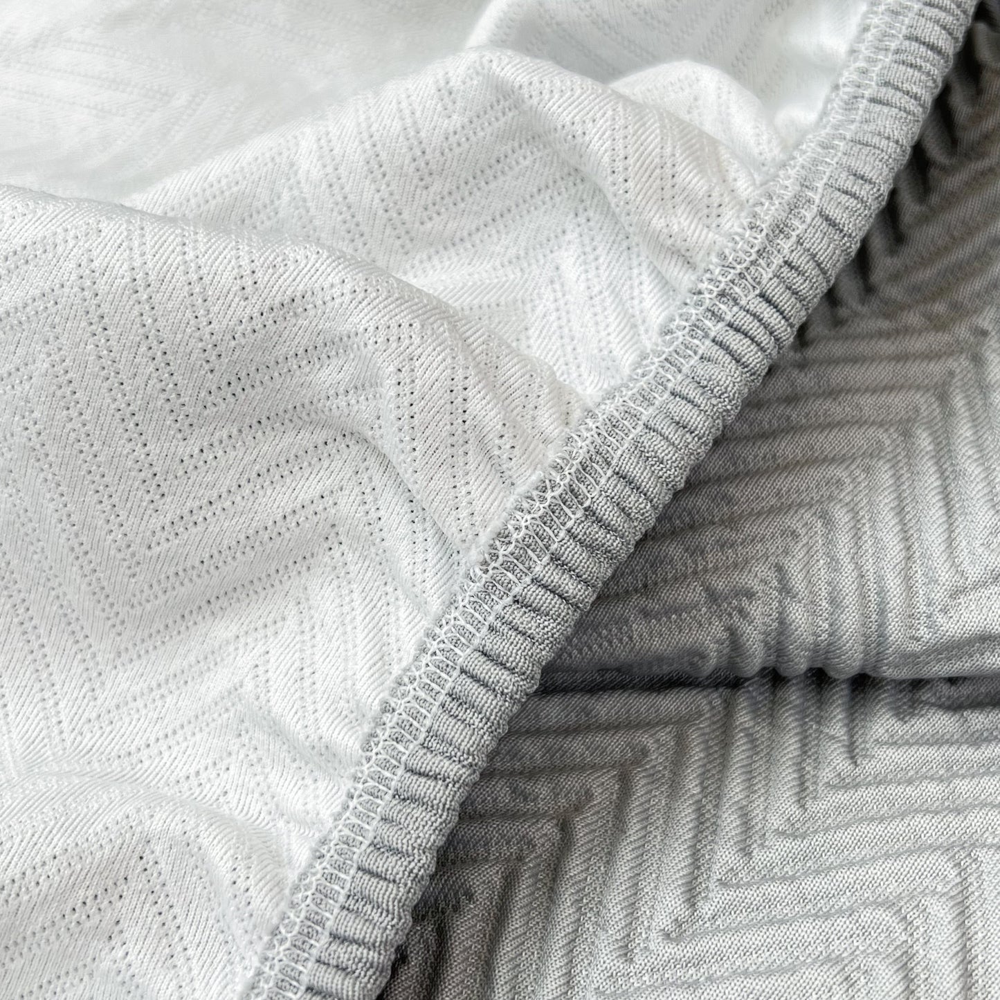 Cooling Stretchy Replacement Couch Cushion Covers for Sectional, Individual Couch Seat Cushion Covers in ice silk fabric close-up