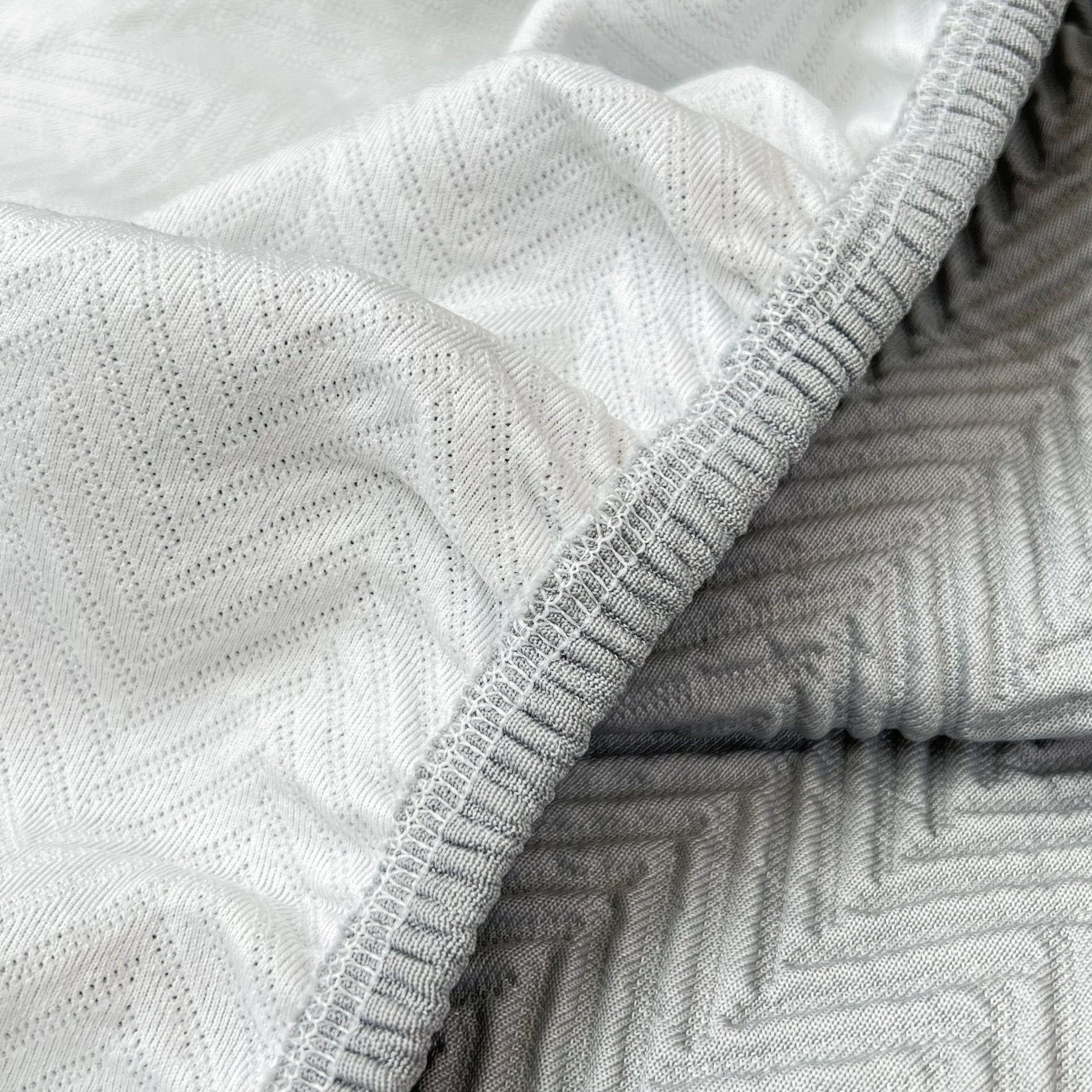 Cooling Stretchy Replacement Couch Cushion Covers for Sectional, Individual Couch Seat Cushion Covers in ice silk fabric close-up
