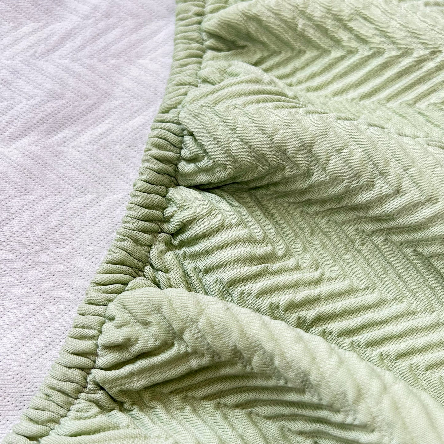 Close-up of Cooling Stretchy Replacement Couch Cushion Covers for Sectional, Individual Couch Seat Cushion Covers in ice silk fabric