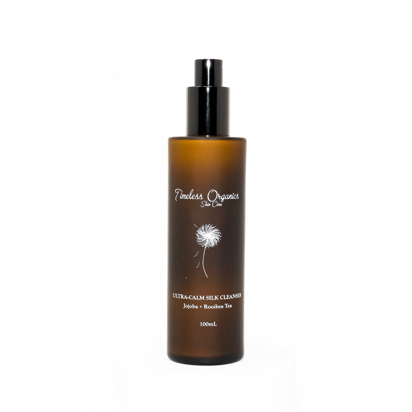 Ultra-Calm Silk Cleanser bottle with calming ingredients for sensitive skin care.