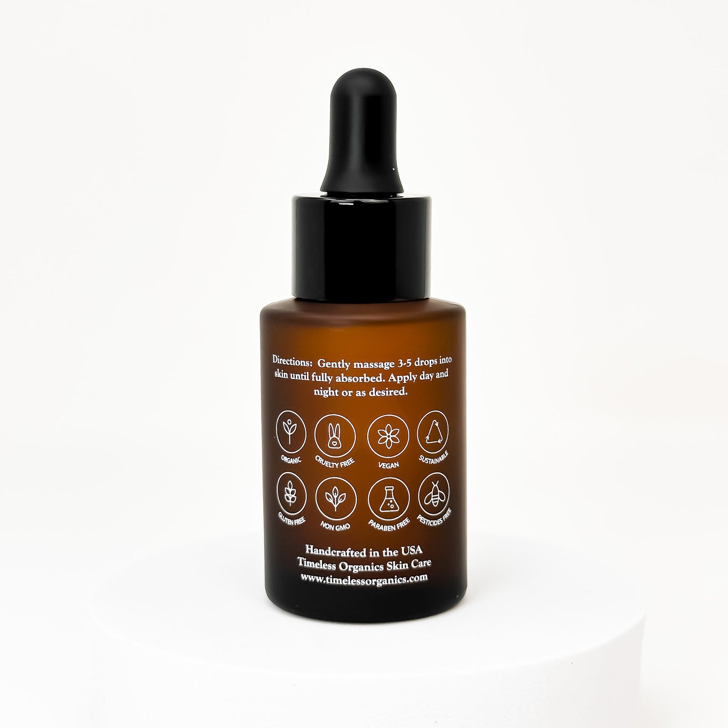 Replenishing Radiance Oil bottle with dropper showcasing organic ingredients for skincare nourishment and moisture.