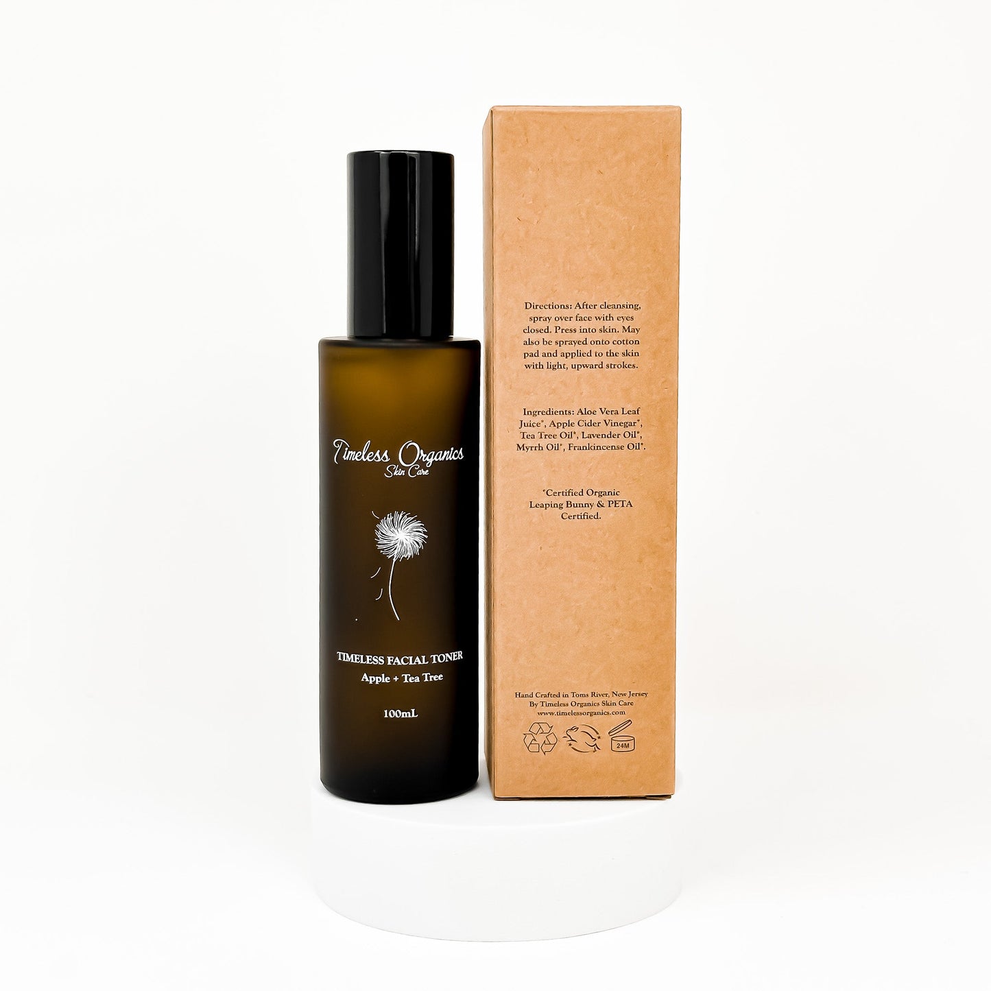 Timeless Organics Toner for Troubled Skin 100mL bottle with packaging, featuring natural ingredients for balanced and clear complexion.