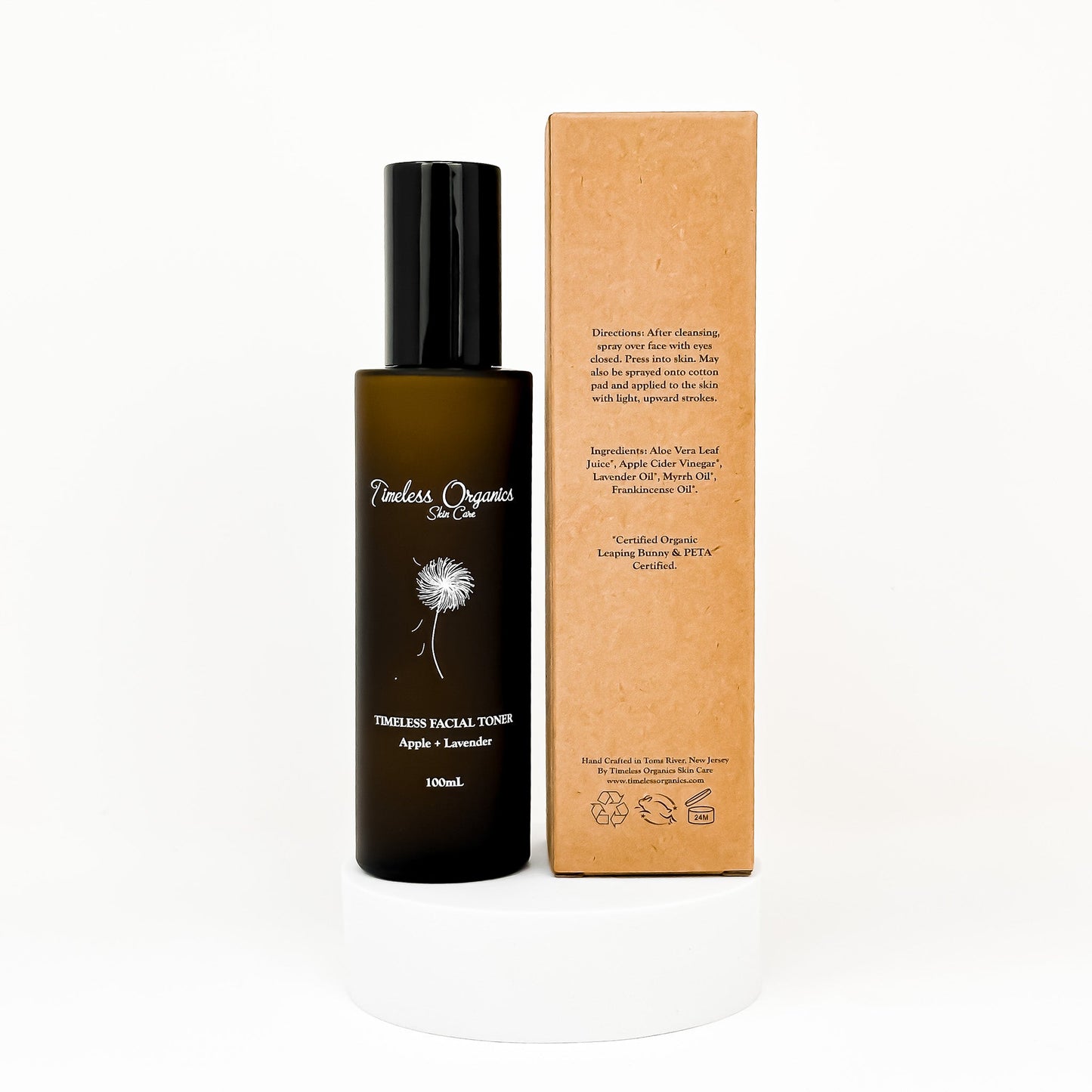 Timeless Toner for Normal Skin - Natural ingredients, 100mL bottle with packaging. Balances and refreshes for a radiant glow.