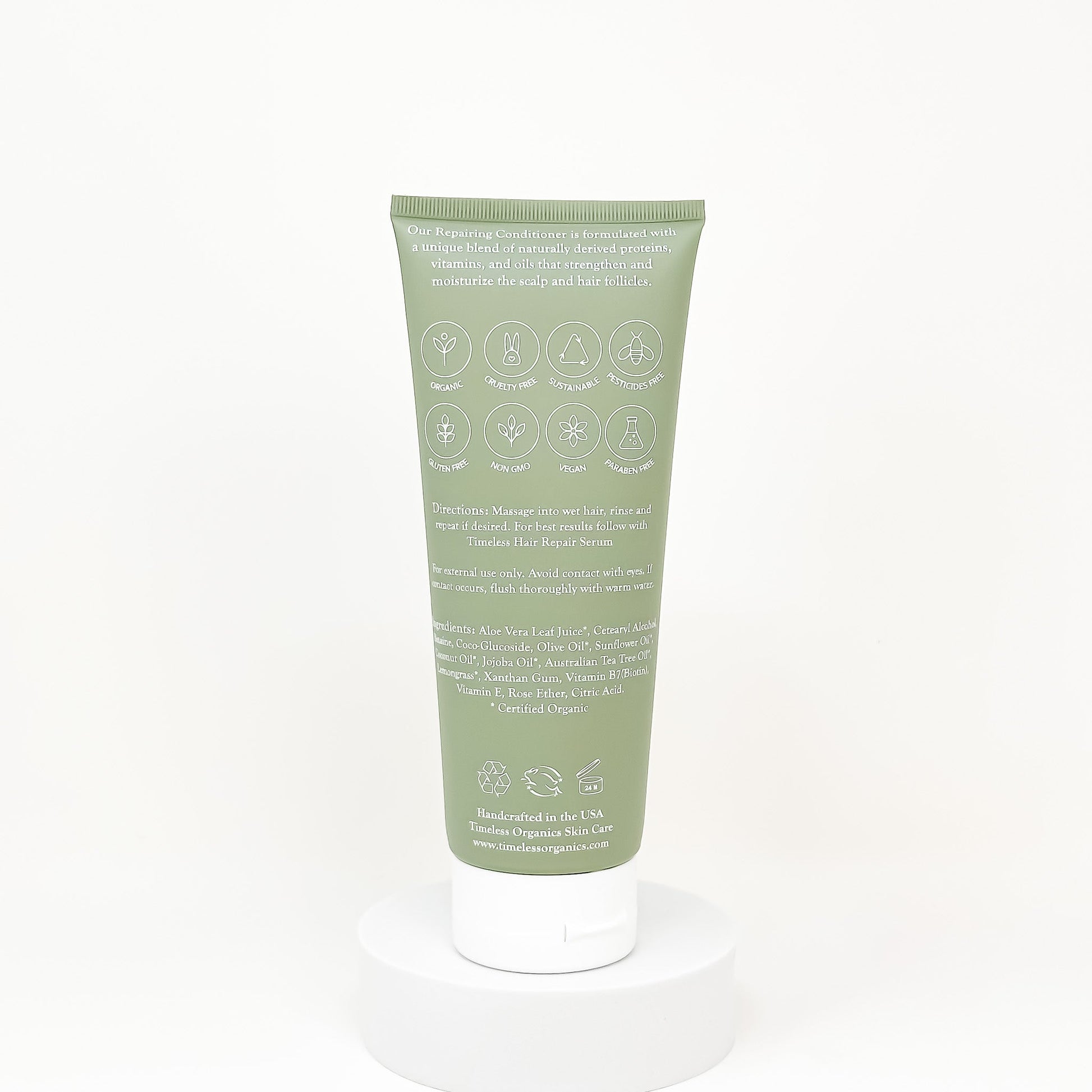 Timeless Repairing Conditioner tube 236mL provides moisture, detangles, strengthens and is safe for color-treated hair.
