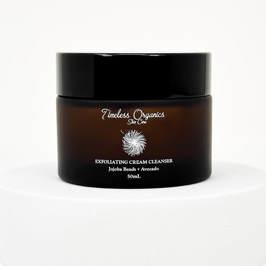 Exfoliating Creme Cleanser - Brightening + Toning hydrating jar with organic oils and natural brightening agents, 50ml