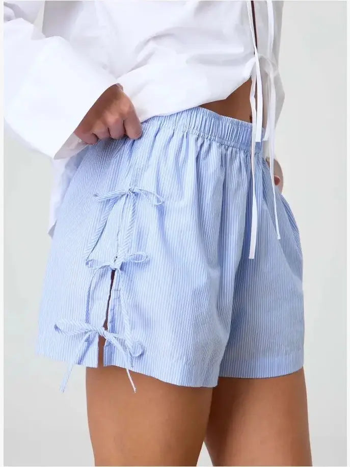 Side Tie bow shorts