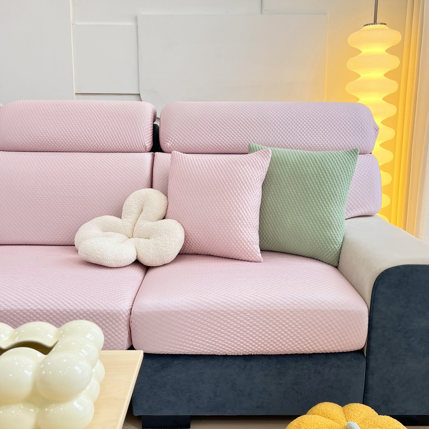 Cooling Stretch Sofa Seat Cushion Covers, Slip Covers for Cushions, Universal Couch Cushion Protector on modern sofa