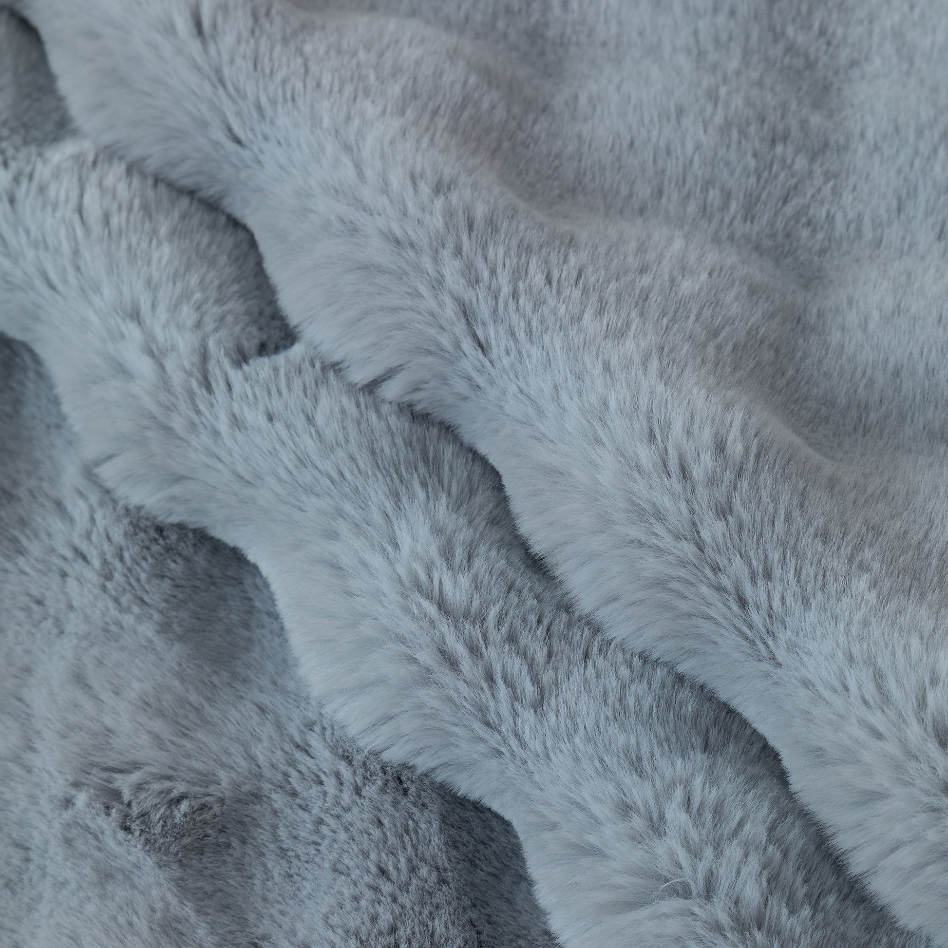 Thick Sofa Cushion Solid Color Faux Fur Fluffy Sofa Cushion Non-Slip Couch Covers in plush grey texture