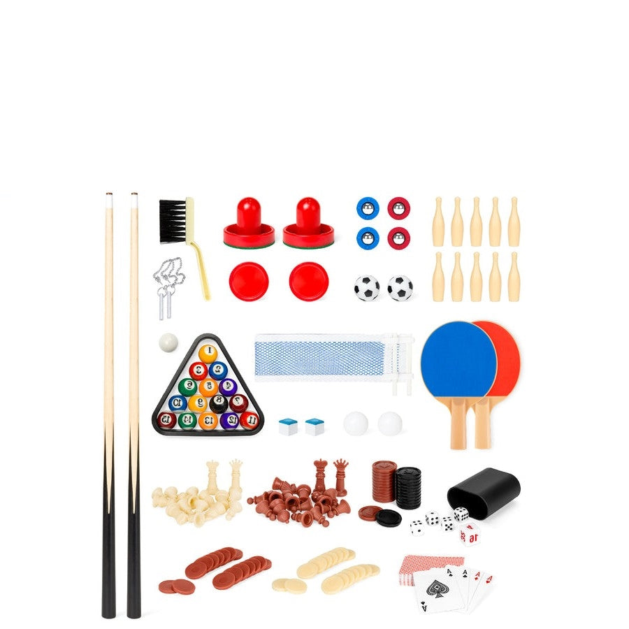10-in-1 Combo Game Room Table Set Pool, Foosball, Ping Pong, Chess accessories and equipment