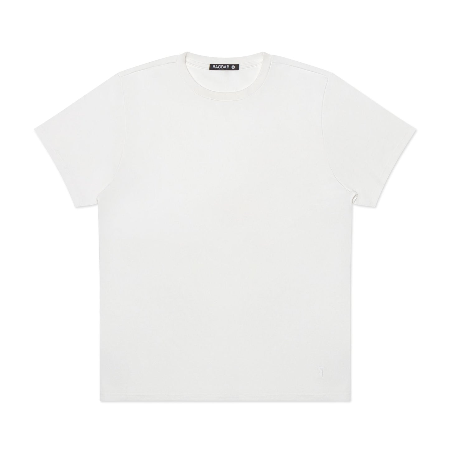 Short Sleeve Perfect Tee in soft white crafted from Peruvian Pima cotton, wrinkle-resistant, moisture-wicking, comfortable and stylish.