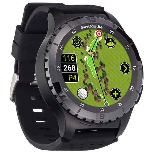 SkyCaddie ® LX5 Ceramic Bezel with bright touchscreen and preloaded golf maps