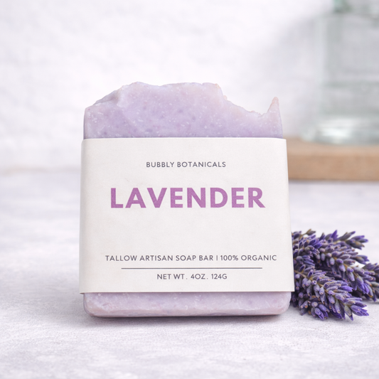 Handcrafted Tallow Soap - Lavender | Calming, Aromatherapy Scent