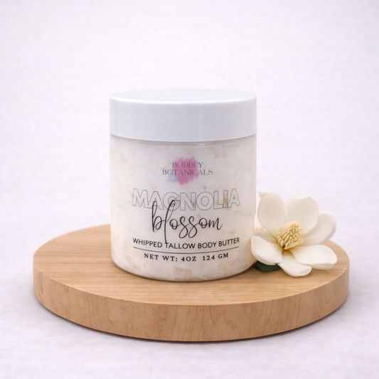 Artisan Tallow Body Butter – Magnolia Blossom | Rich Hydration & Floral Scent
