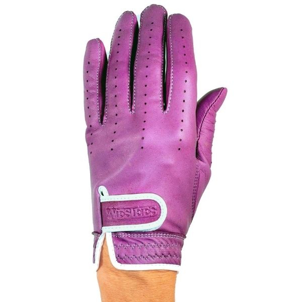 Premium Standard Golf Gloves - Colored for Women with Purple Design for Enhanced Grip and Comfort