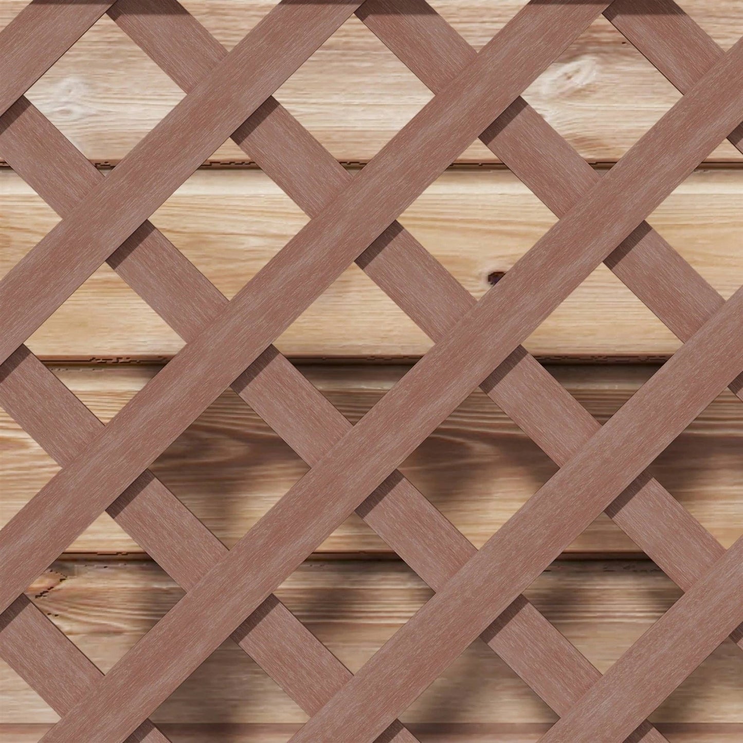 Outdoor Brown Wooden Raised Garden Bed Planter Box with Lattice Trellis close-up