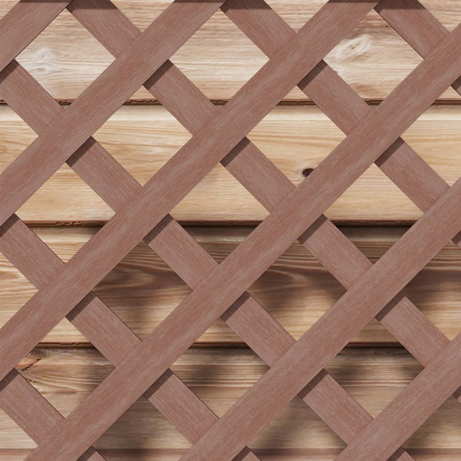 Outdoor Brown Wooden Raised Garden Bed Planter Box with Lattice Trellis close-up