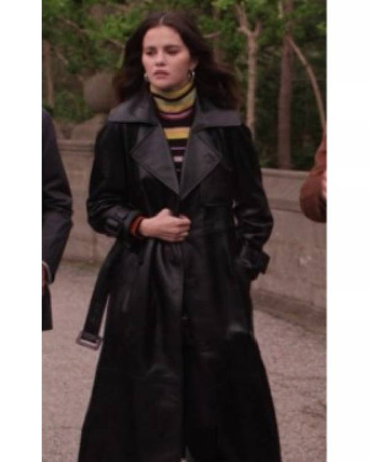 Only Murders in the Building Selena Gomez Leather Trench Coat