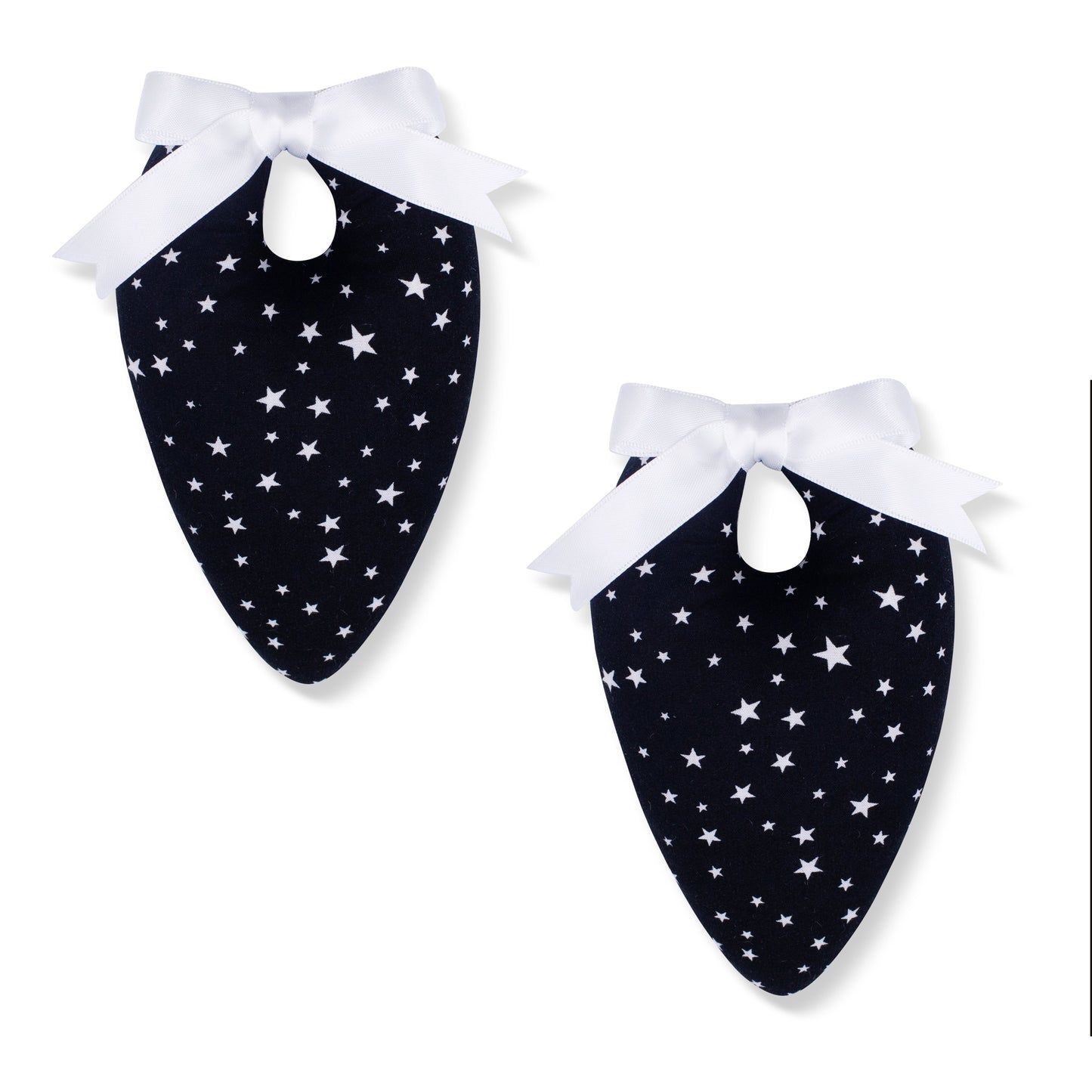 Chic star-patterned Golf Shoe Stuffers with white bows for stylish shoe preservation and gifting.