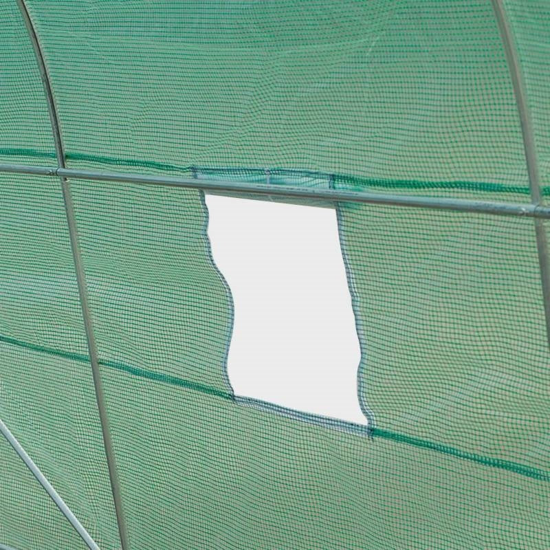 Green PE cover of 14.5 ft x 6.3 ft Outdoor Greenhouse with sturdy steel frame