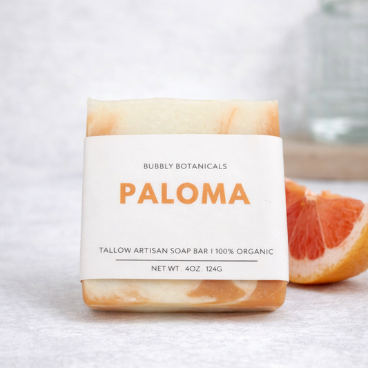 Handcrafted Tallow Soap - Paloma | Refreshing Grapefruit & Lime Scent