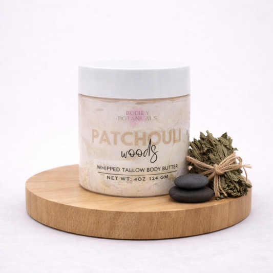 Artisan Tallow Body Butter – Patchouli Woods | Rich Hydration & Earthy Scent