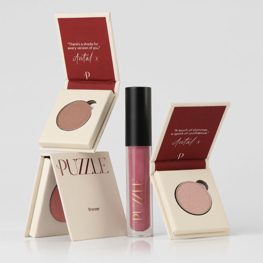 The Daily Look beauty product featuring Puzzle makeup collection with bronzer and lip gloss for effortless and fresh everyday beauty.