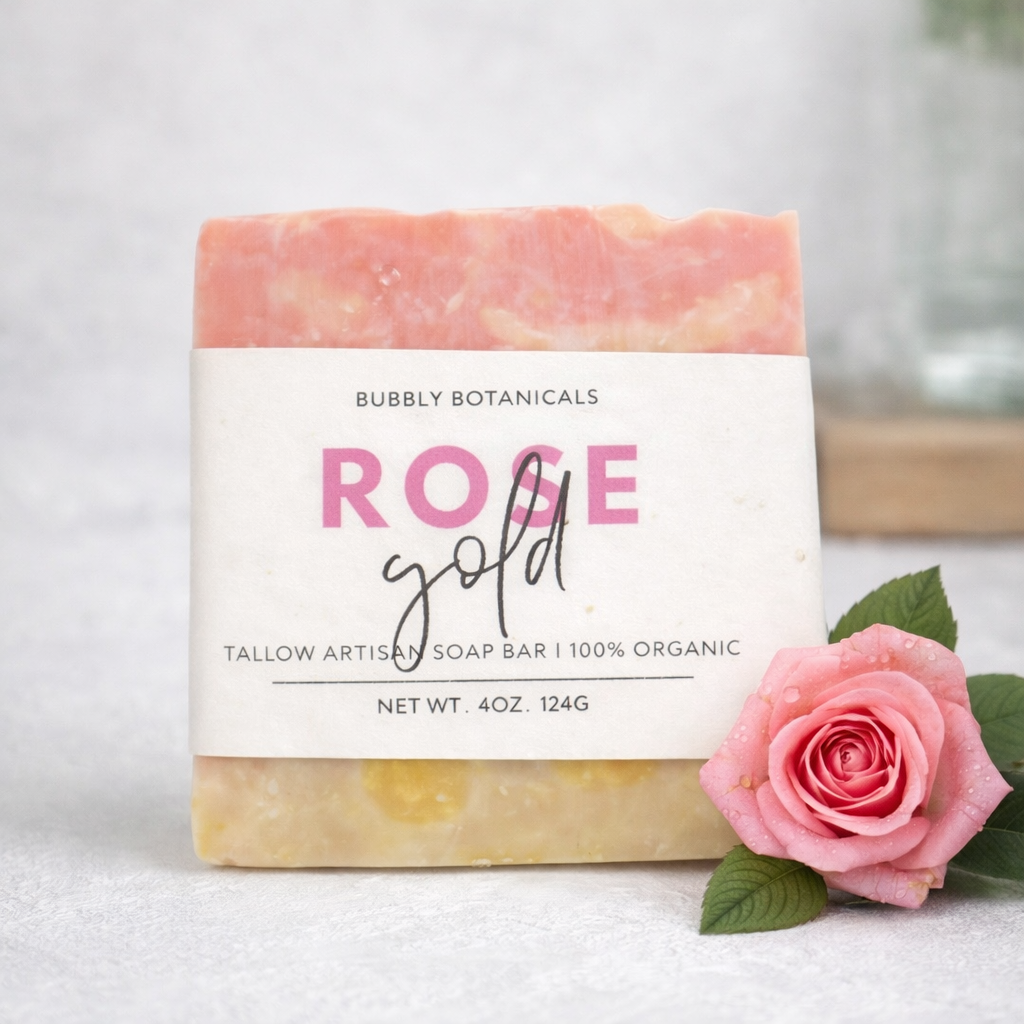 Handcrafted Tallow Soap - Rose Gold | Fruity Floral Scent