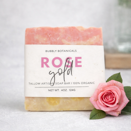 Handcrafted Tallow Soap - Rose Gold | Fruity Floral Scent