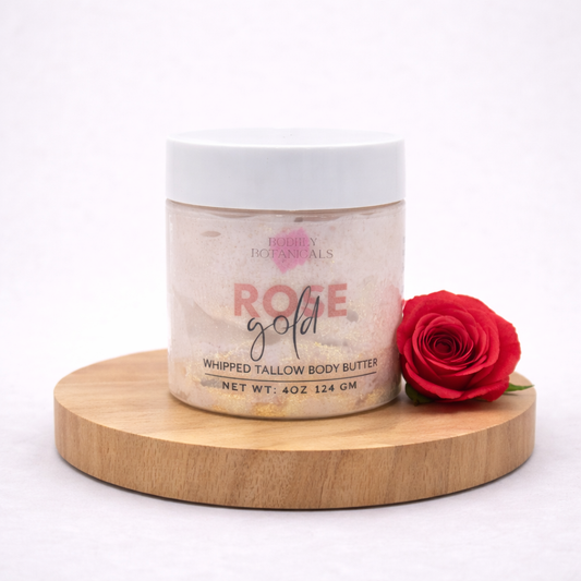 Artisan Tallow Body Butter – Rose Gold | Rich Hydration & Feminine Scent