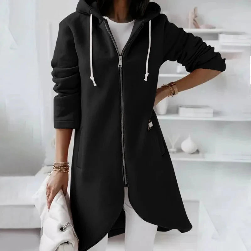 Oversized Zip-Up Streetwear Hoodie Women