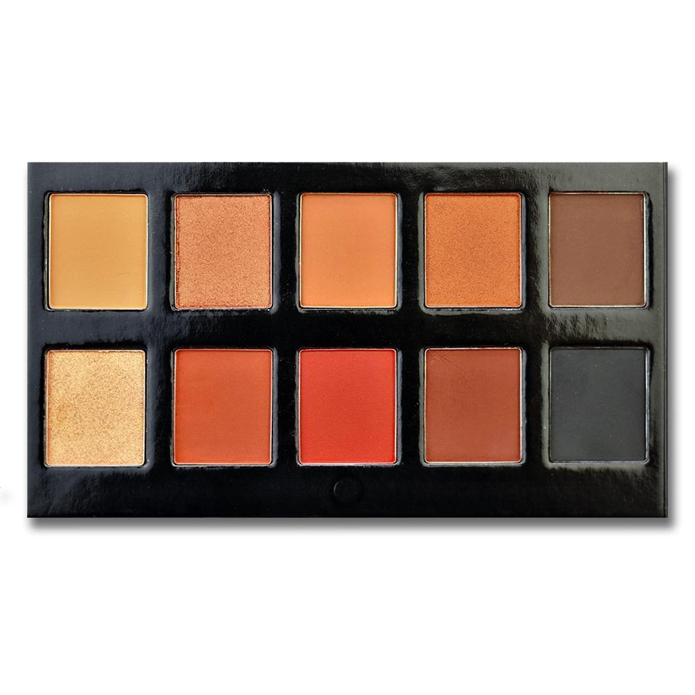 10 Color Temptation Eyeshadow Collection SN10 featuring 10 warm, richly pigmented shades for versatile looks, from natural to bold.