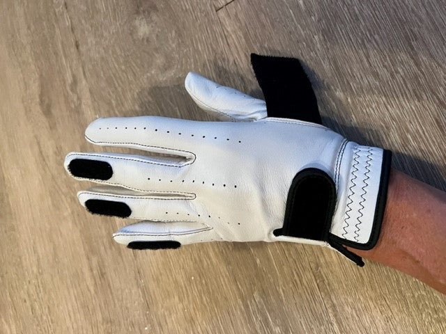 Close-up of Stabilizer Gloves - Women's Elongated Sizing for golf with adaptive grip.