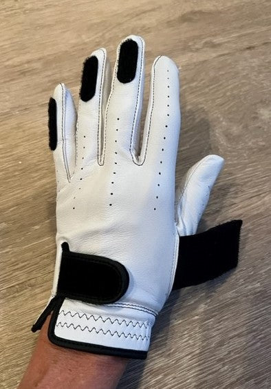 Stabilizer Gloves - Women's Standard Sizing for golf, aiding hand fatigue, arthritis relief, with adjustable velcro for comfortable grip.