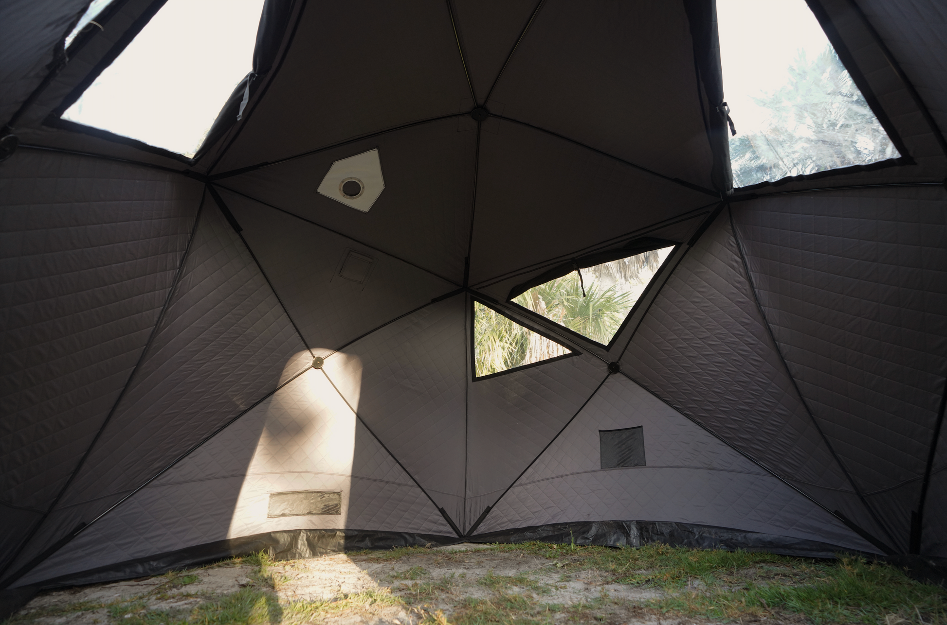 Interior view of the Nova 6 Sauna Tent (6-person; tent only) showing spacious design and features for relaxation.