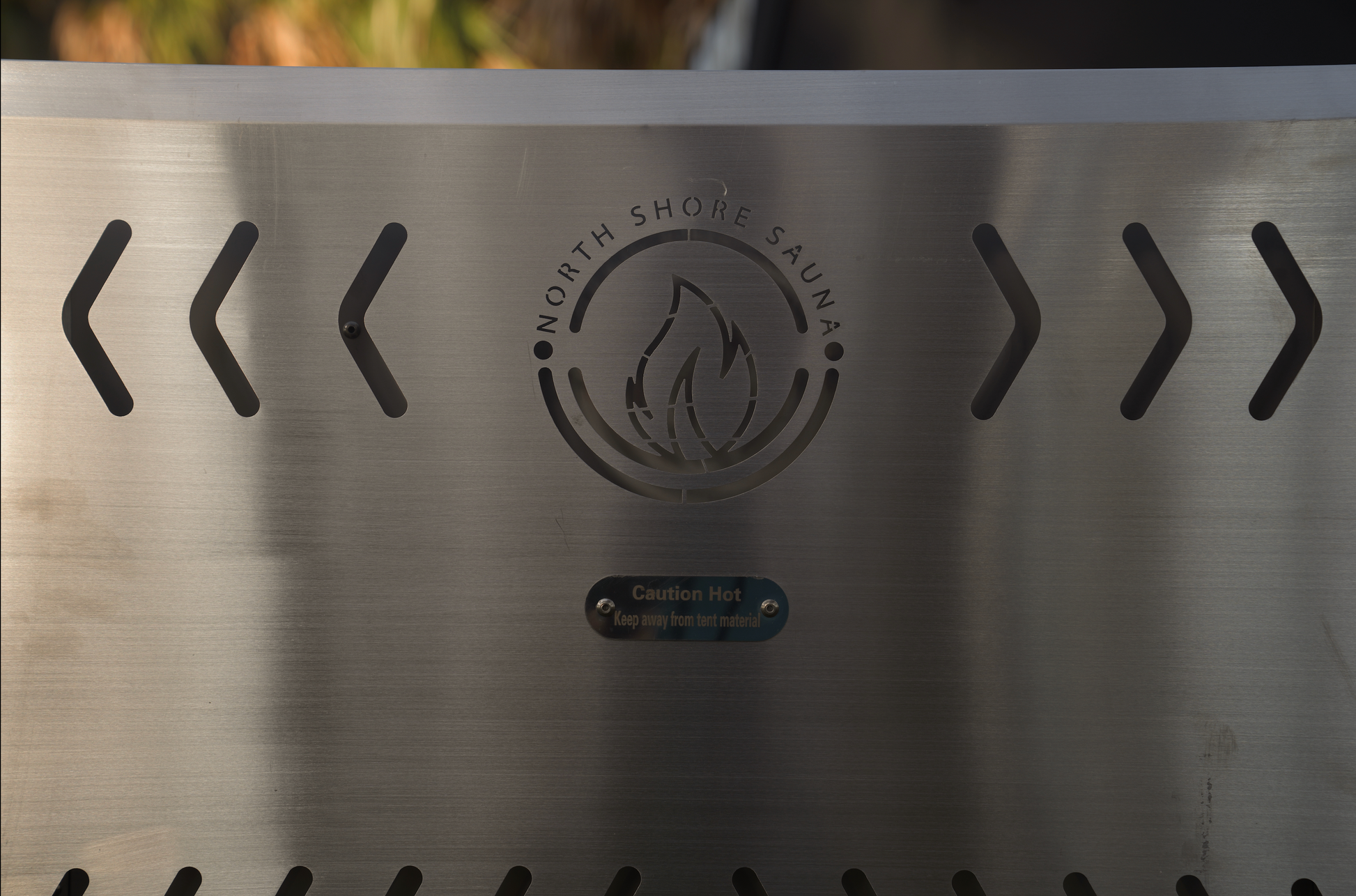 Sauna Tent Wood Stove | Portable | Brushed Stainless front panel design