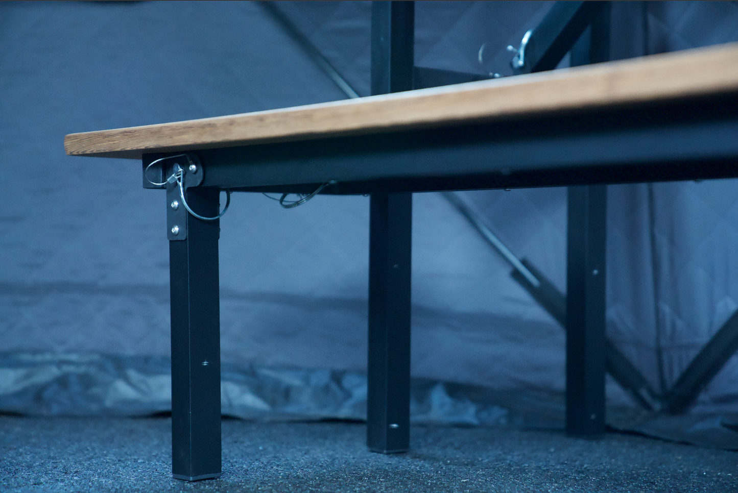 Portable Sauna Bench in a sauna room, showcasing its durable and lightweight design for comfort and heat consistency.