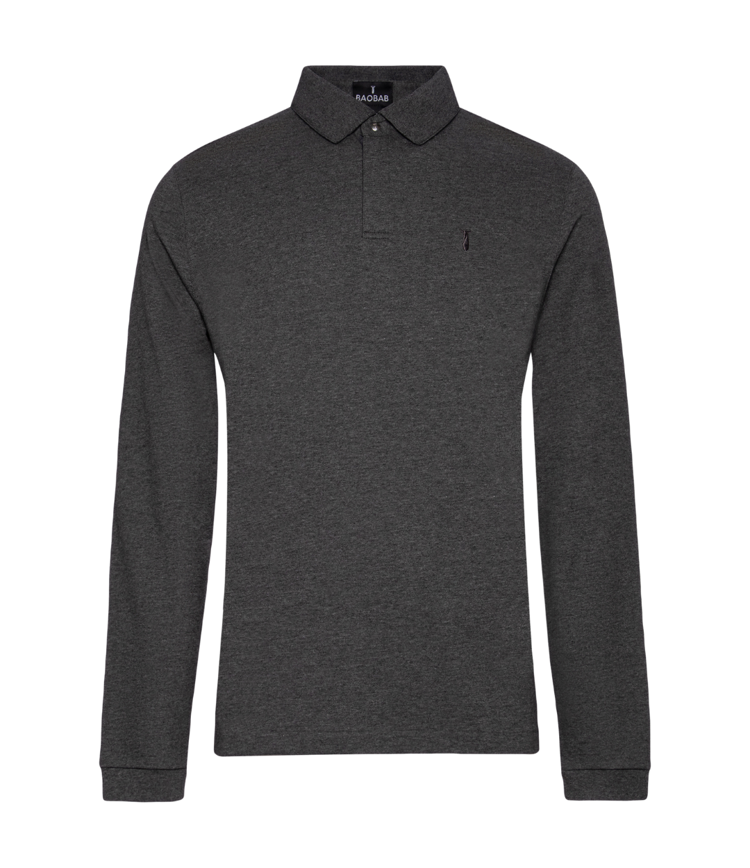Baobab Long Sleeve Perfect Polo with StaySharp Collar and Hidden Microfiber Cloth for cleaning, wrinkle-free and fade-resistant.