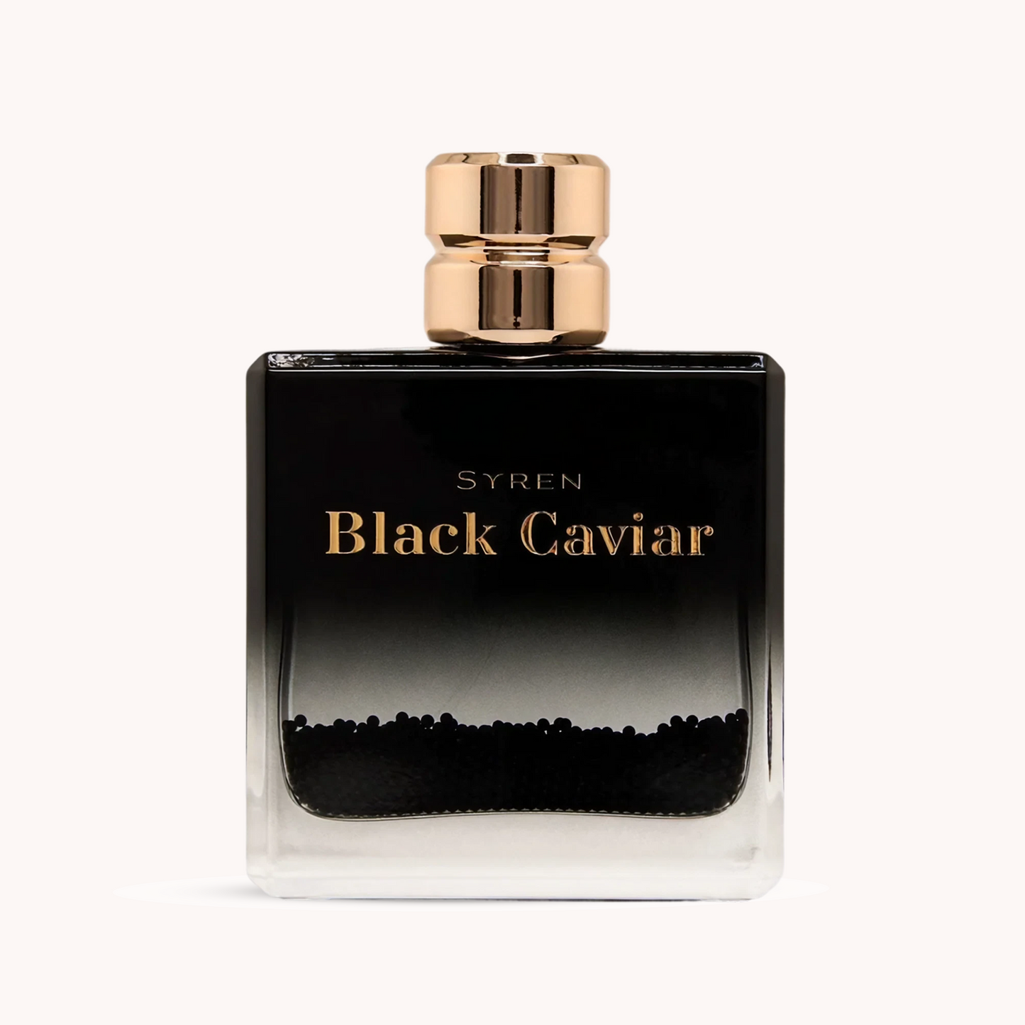 Syren - Black Caviar fragrance bottle with luxurious design, symbolizing confidence, allure, and understated wealth.