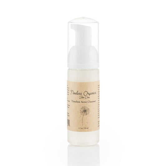Foaming Acne Cleanser - 1.7oz natural and gentle acne treatment with organic Castile soap for soothing and clear skin.