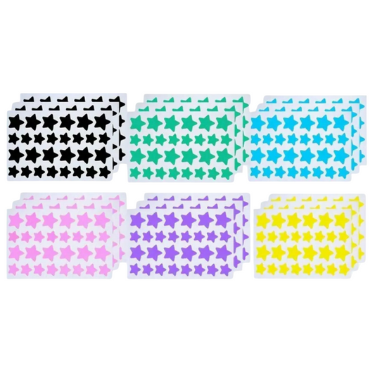 Assorted colored star-shaped Perfect Pimple Patches for acne care with hydrocolloid and salicylic acid ingredients.