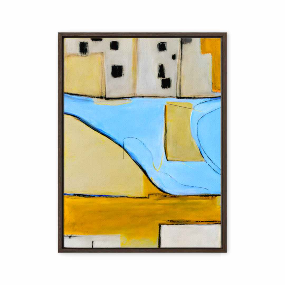 Chromatic Symphony I canvas print with bold black lines, whimsical designs, and vibrant colors, adding playful depth to any room.