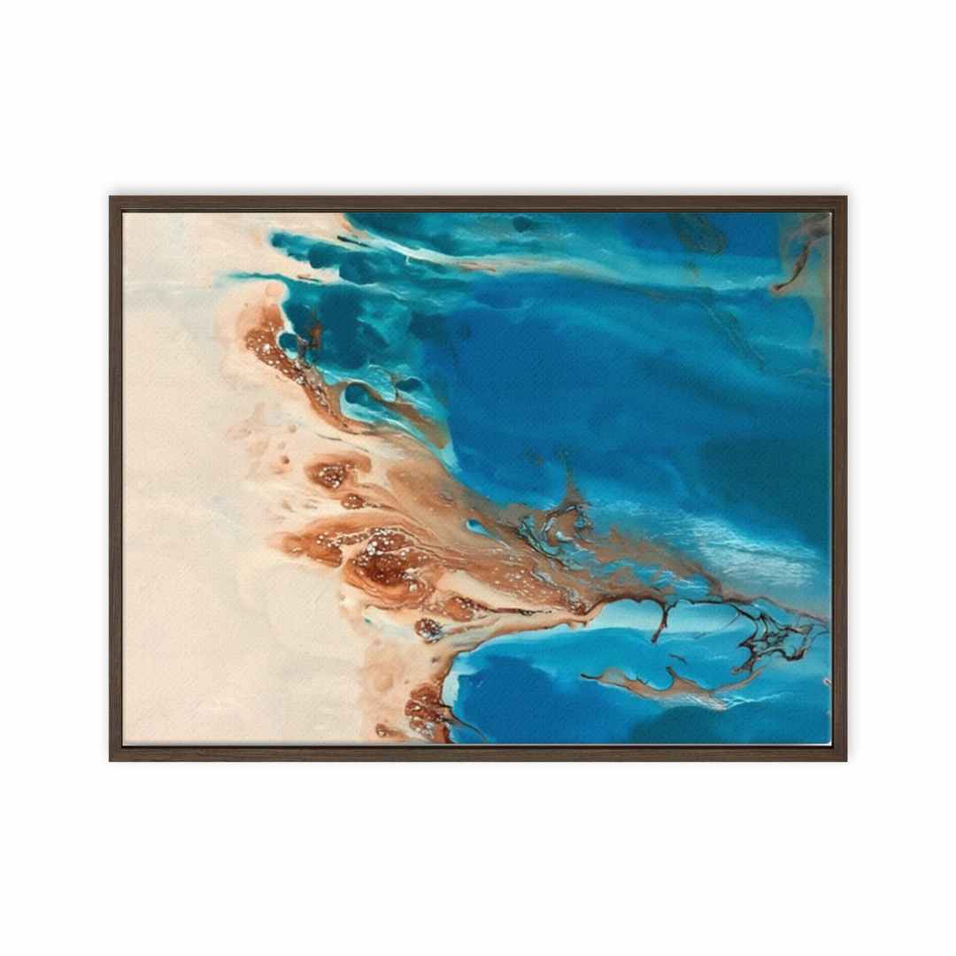 Los Roques Archipelago canvas print featuring blue waters and serene atmosphere.