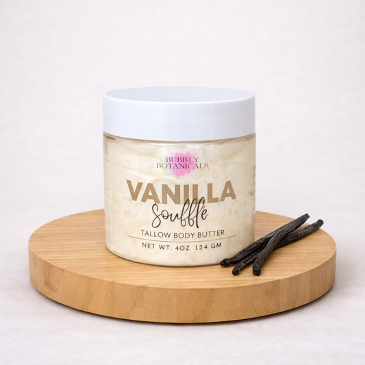 Artisan Tallow Body Butter – Vanilla Souffle | Rich Hydration & Gourmand Scent